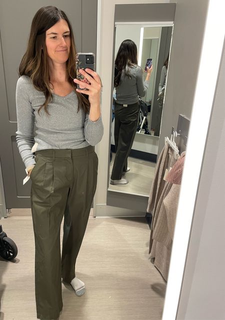 Obsessed with these pants. I’m 5’11” and it’s so hard to find long pants in a regular size! These fit so great!!! Love the color and they are so comfortable. Wearing a size 8. Best part is that they are only $28!!! 


#targetstyle #falloutfits 


#LTKfindsunder50 #LTKstyletip