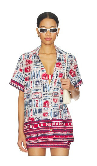Show Me Your Mumu Parker Button Down in Red. - size L | Revolve Clothing (Global)