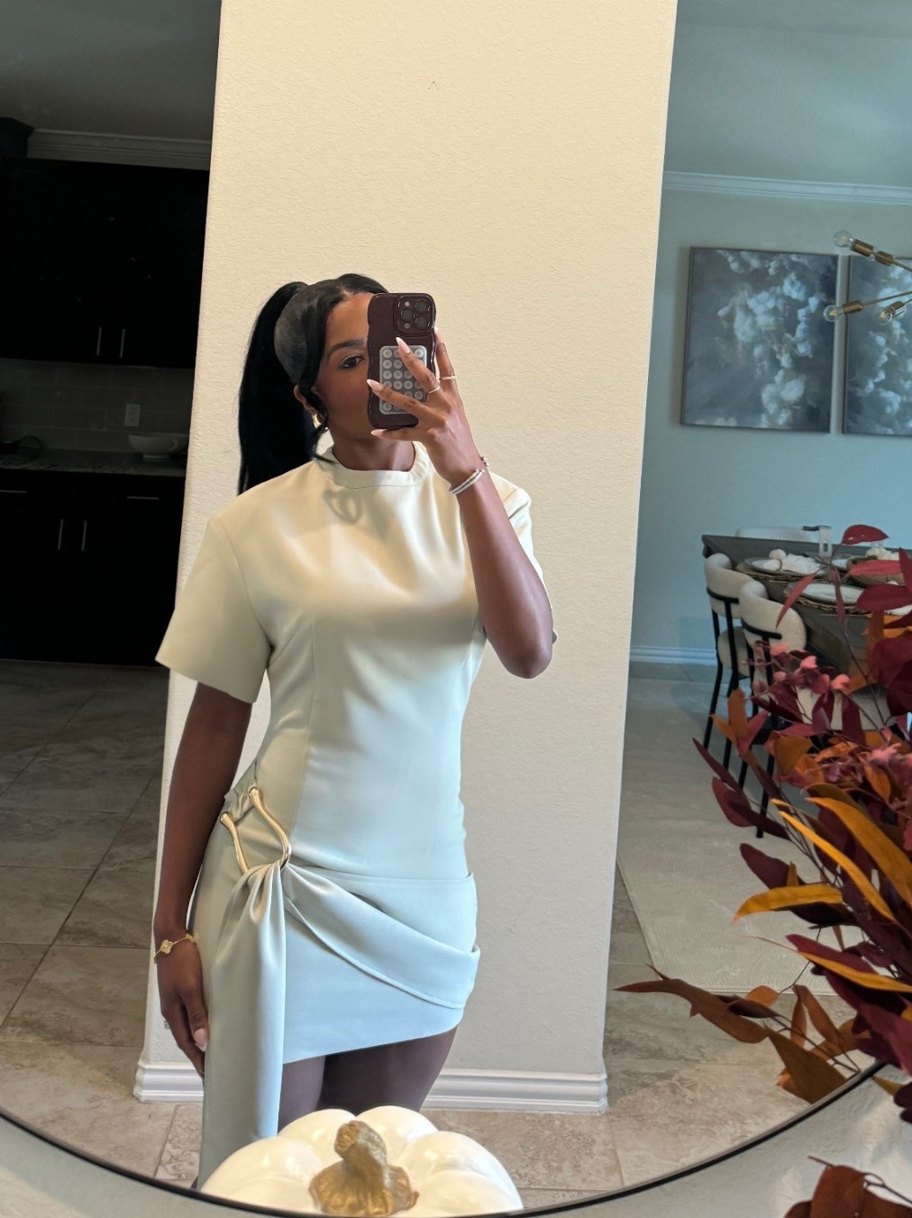 Brunch dress🤍 I’m wearing a small and got the waist tailored  

#LTKSeasonal #LTKStyleTip #LTKFindsUnder100