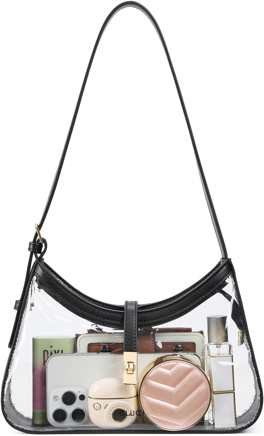 CLUCI Clear Bag for Stadium Events, Small Transparent Purse for Women | Amazon (US)
