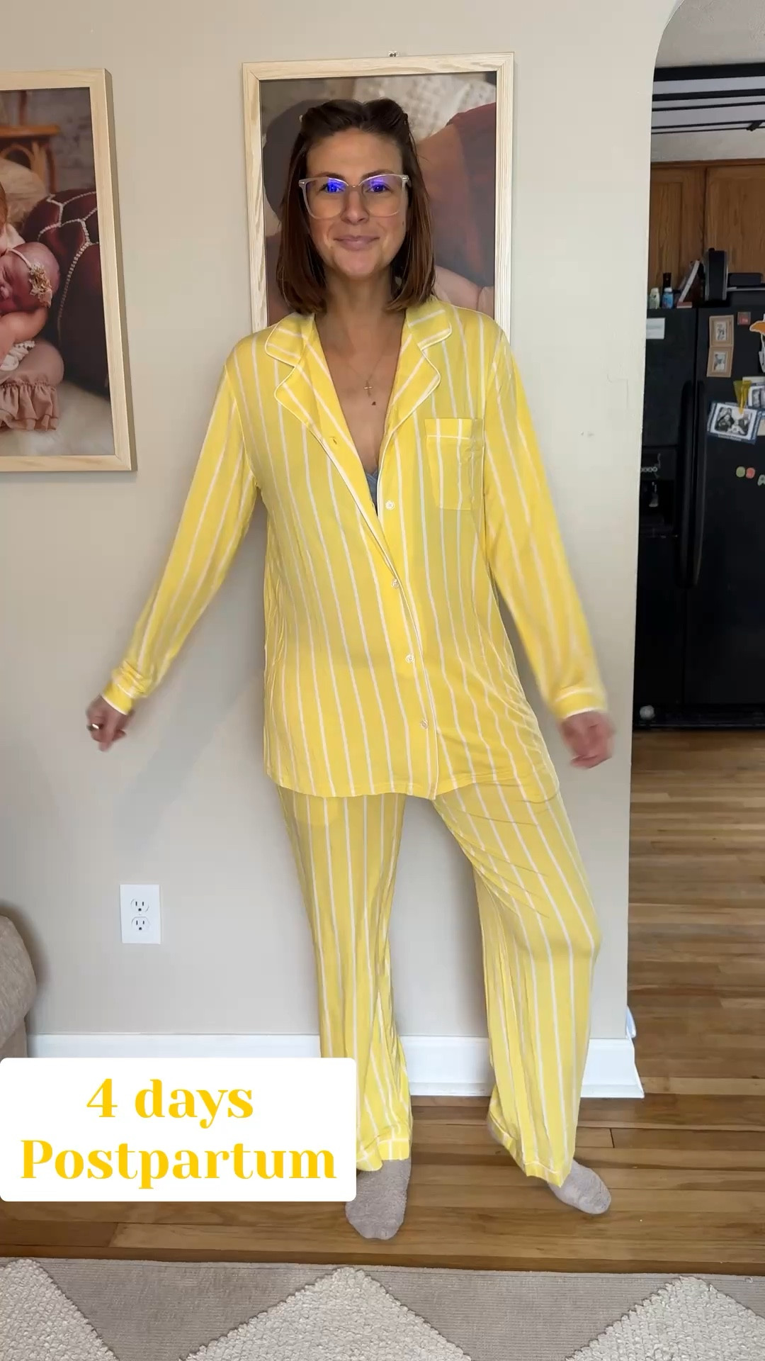 The coziest of PJs now in spring colors 🌷☀️

Wearing a medium. 4 days PP
5’8” and maybe around 140lbs

Postpartum/ maternity / kindred bravely 

#LTKmomlife #LTKBaby #LTKBump