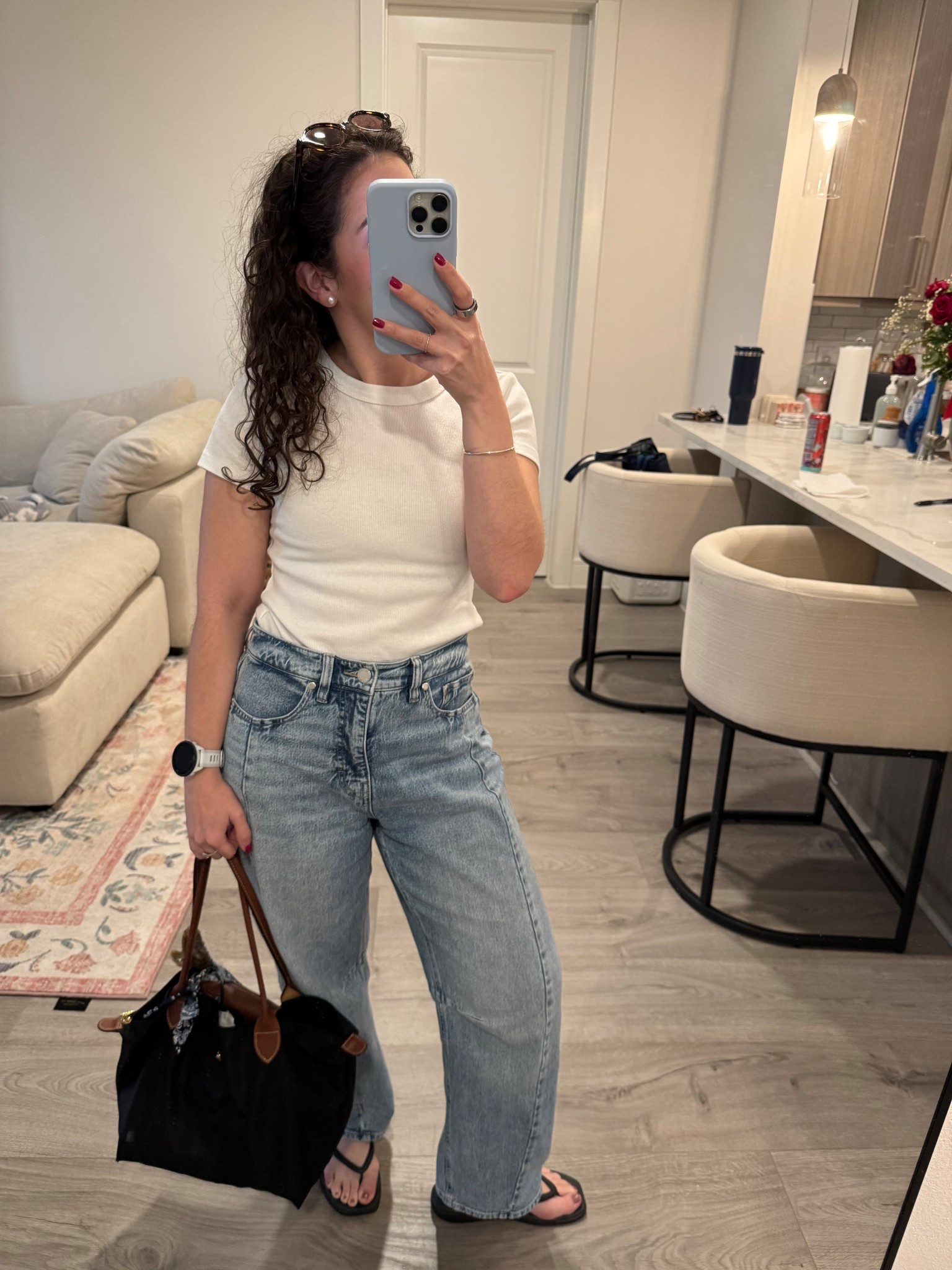 Friday OOTD 🤍 these are my fave jeans at the moment and they’re currently 40% off

#LTKSaleAlert