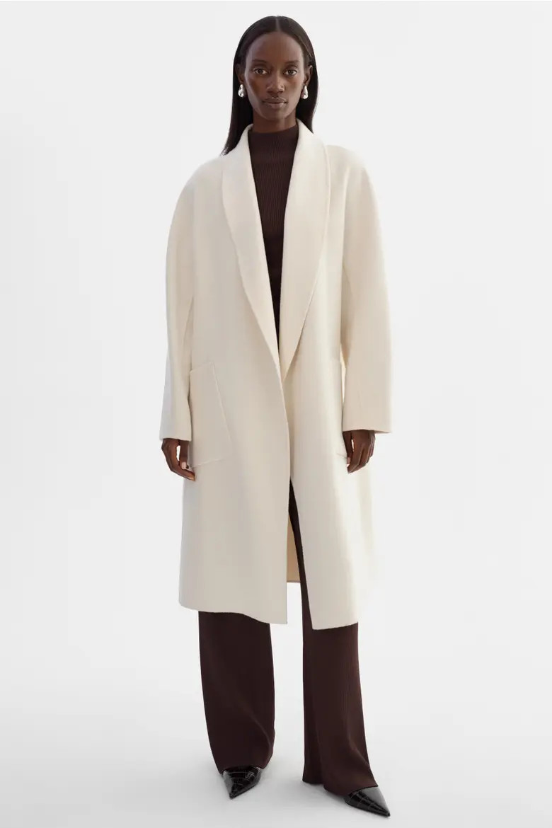 THARA | Shawl Collar Wool Coat (Women) | Nordstrom | Nordstrom