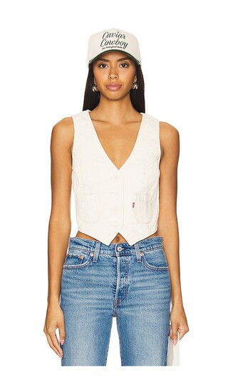 Tailored Vest in White Swan | Revolve Clothing (Global)