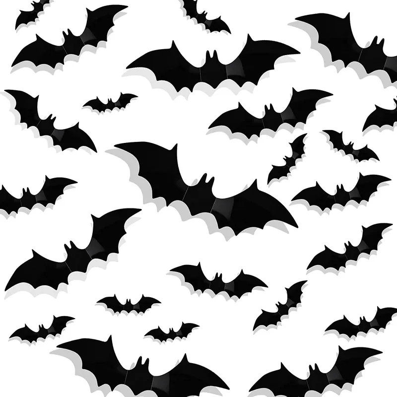 48pcs Halloween Decor: 3D Black PVC Bat Stickers - Scary Decor Props for Party & Room - Wall Stic... | Temu Affiliate Program