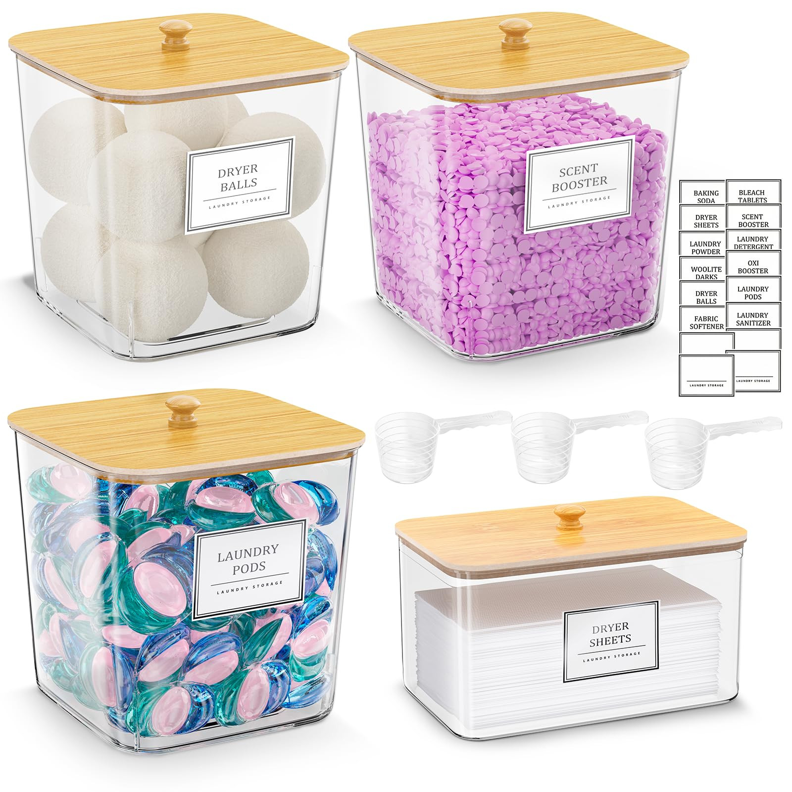 Laundry Pods Storage Container, Clear Laundry Room Organization and Storage ,Detergent Powder Con... | Amazon (US)