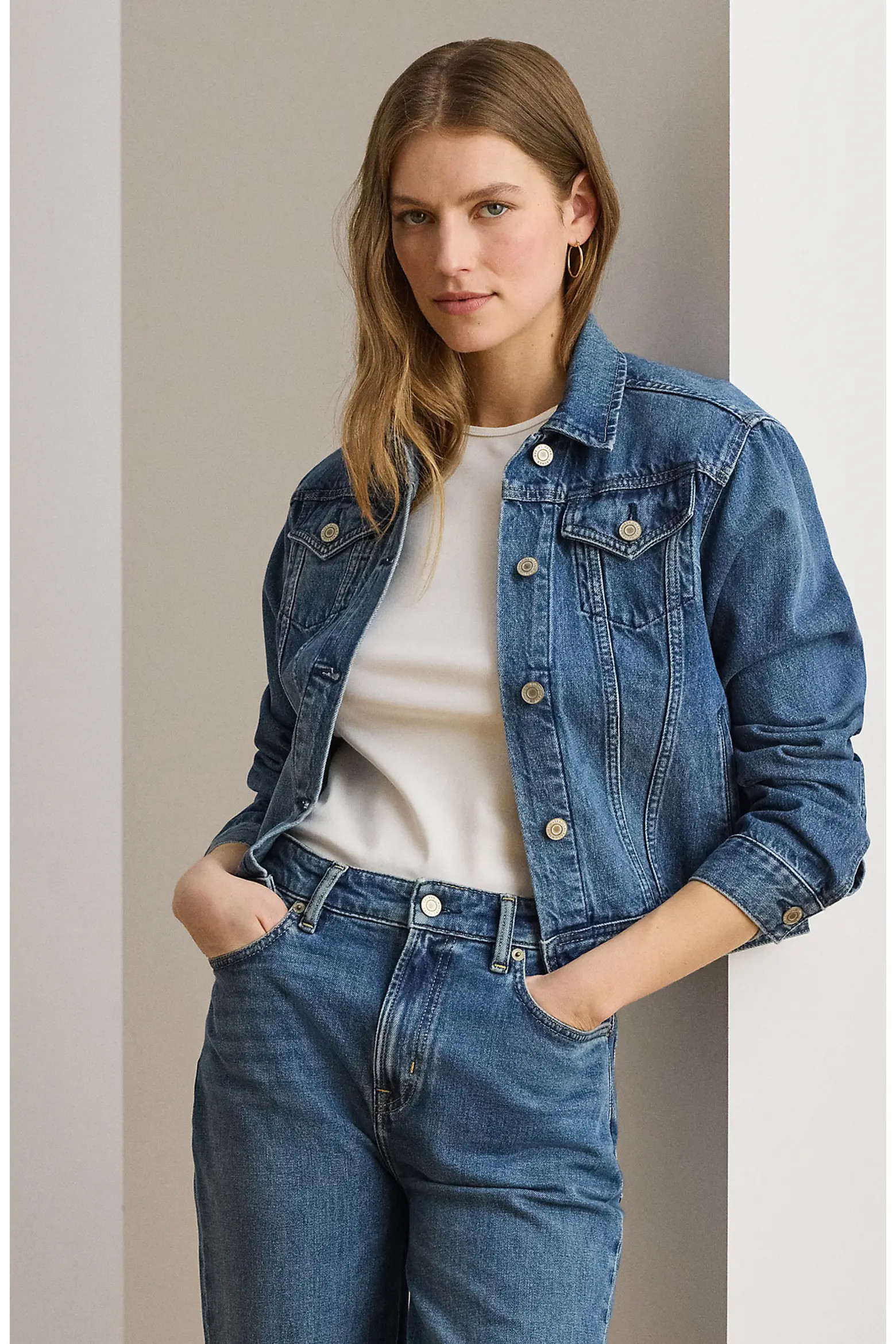 Lauren Ralph Lauren Denim Trucker Jacket (Women) | Nordstrom | Nordstrom