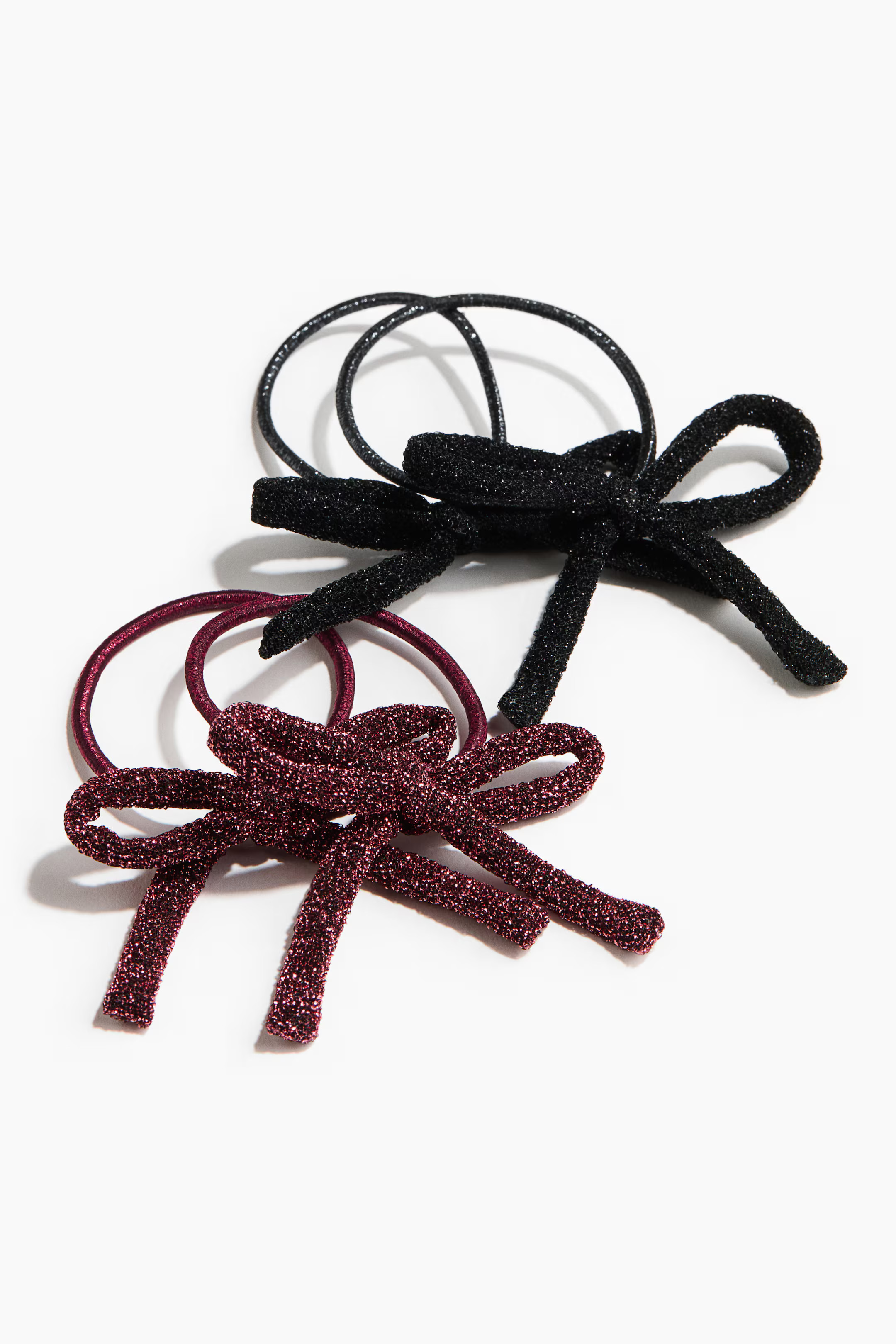 4-Pack Bow-Detail Hair Elastics | H&M (US + CA)