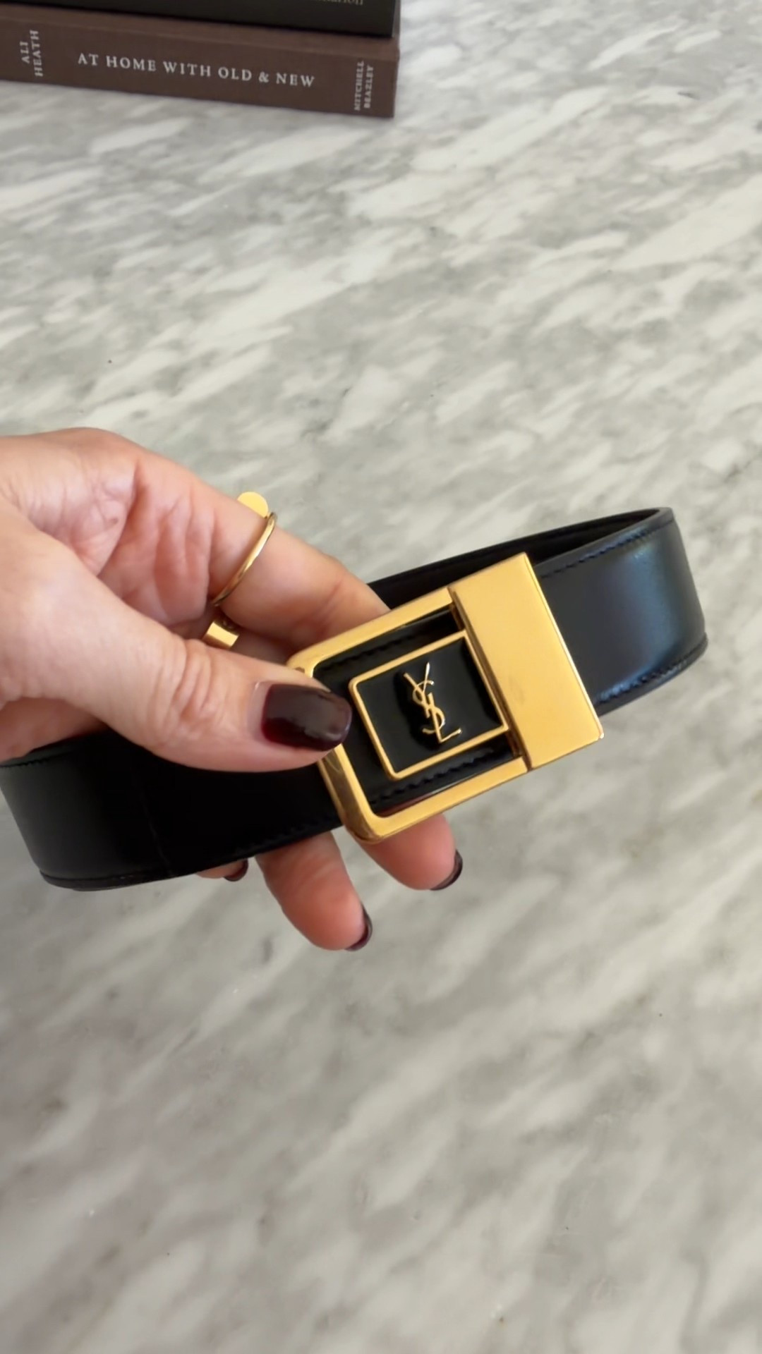 New YSL La 66 buckle belt in black with a bold golden buckle. Loving this one! A great statement belt that elevates any simple outfit. So chic! 

#belt #leather #ysl #la66 #yslla66 #yslbelt #belts #trending #statementbelt #accessories #chic #styletips #elevatedlook #elevate #statementbelts 

#LTKootd #LTKWorkwear #LTKgrwm