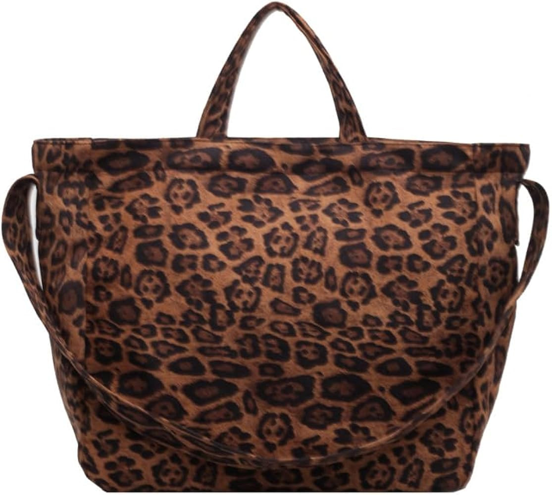 Cheetah Purses for Women Handbag, Fashion Tote Bag Canvas Hobo Bag Ladies Chic Shoulder Bags Hand... | Amazon (US)
