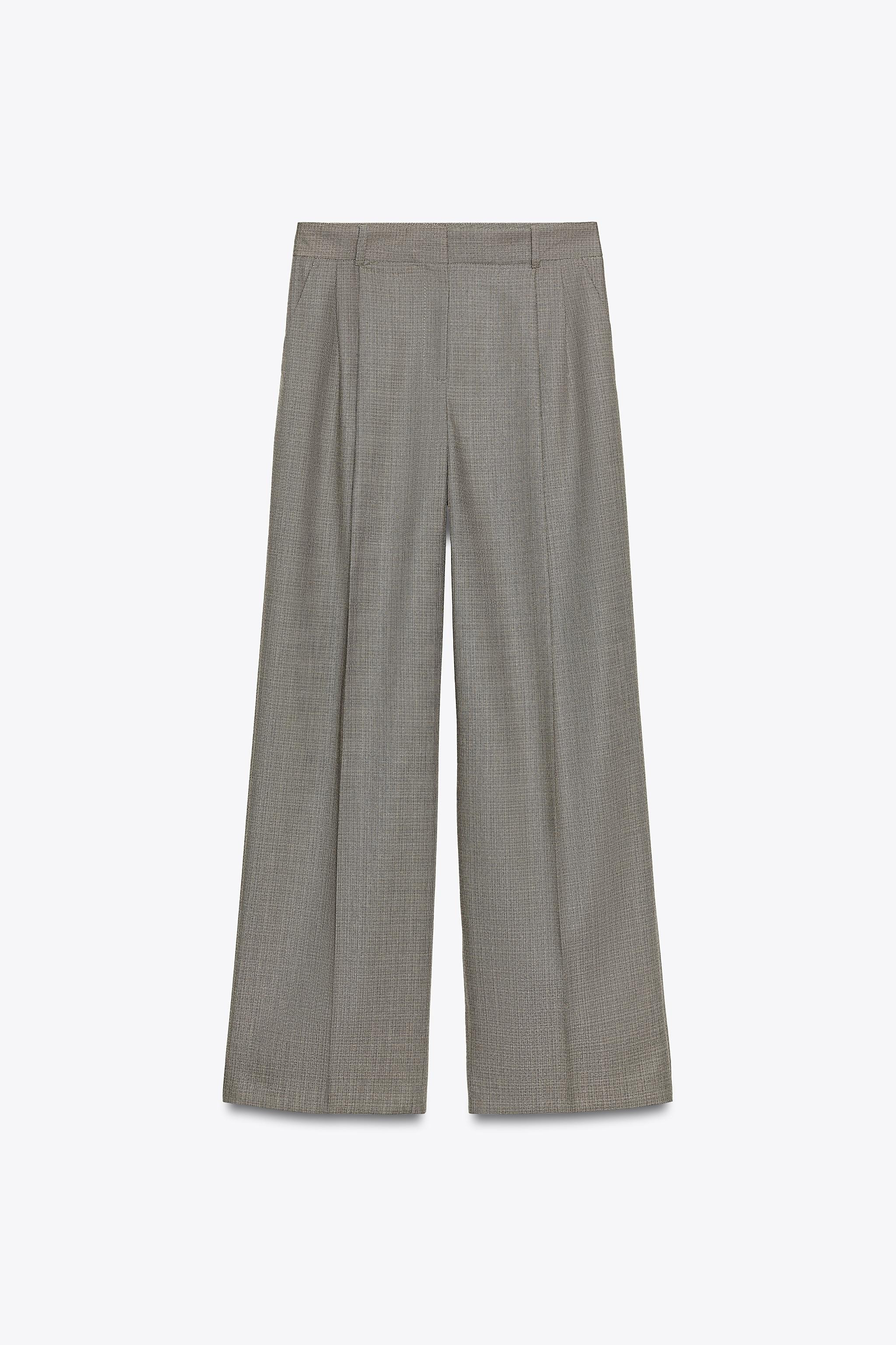 WIDE LEG PLEATED PANTS | Zara US