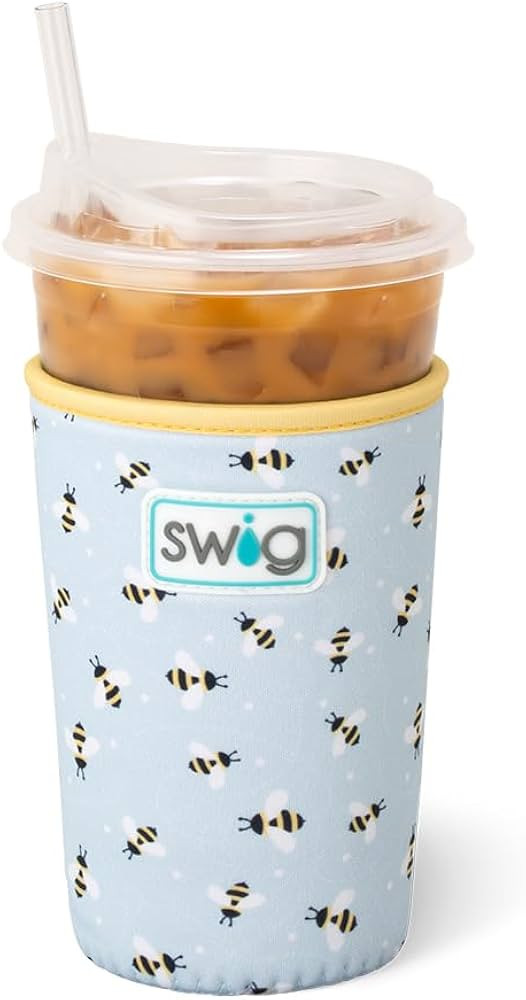 Swig Life Medium Iced Cup Coolie, Standard 22oz Iced Coffee Cup Insulator Sleeve with Handle, Neo... | Amazon (US)