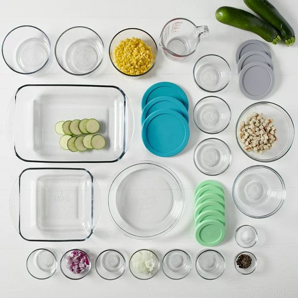 Anchor Hocking Clear Glass Bakeware, Storage and Prep Set with Lids, 32 Piece Set | Walmart (US)