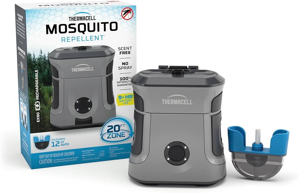 Thermacell Mosquito Repellent Rechargeable Adventure EX-Series EX90; Patio Shield with 9-Hour Bat... | Amazon (US)