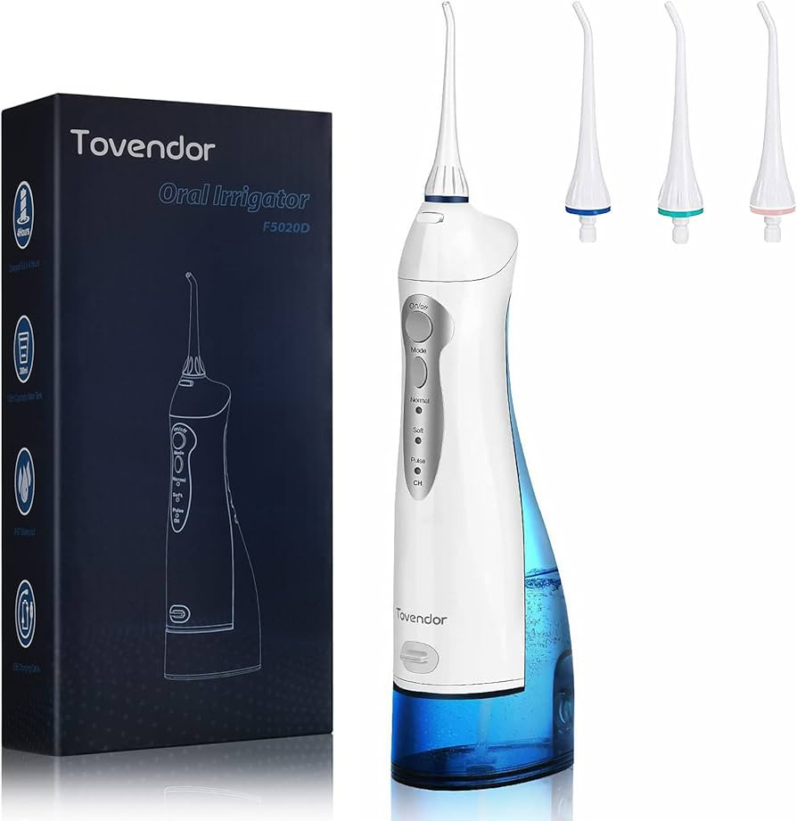 TOVENDOR Electric Water Flosser, Cordless Dental Oral Irrigator - 3 Modes, 3 Tips for Family Hygi... | Amazon (US)
