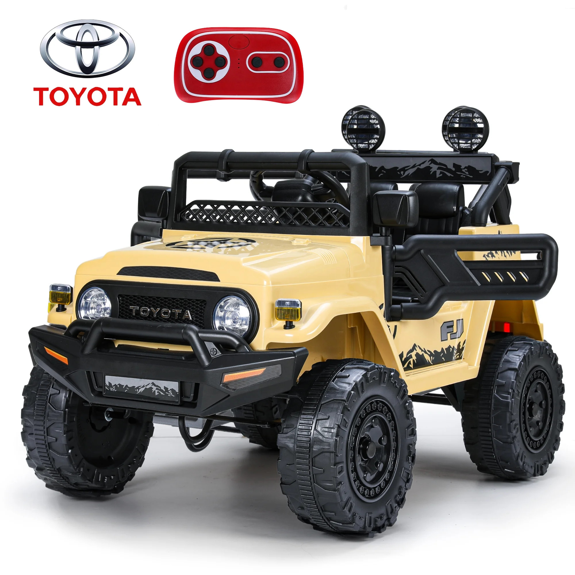 Licensed Toyota FJ Cruiser 12V 7AH Kids Electric Ride on Truck Battery Powered Car Toys 3 Speeds ... | Walmart (US)