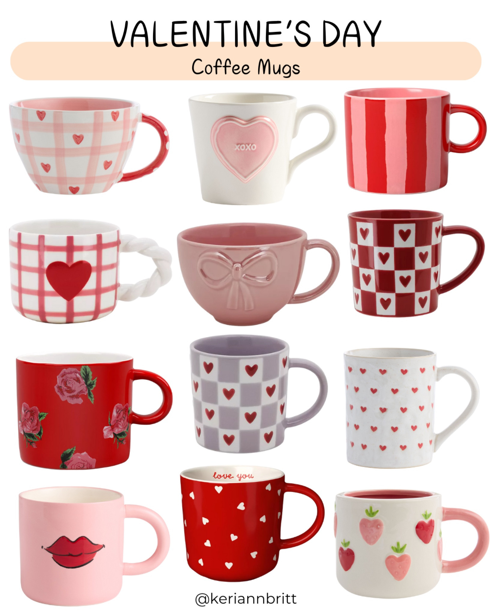 Valentine’s Day Coffee Mugs - Starting at $5!

Love mugs / vday kitchen / coffee cups / coffee mugs / target style / world market / pottery barn / kohls / Valentine’s Day dishes / Valentine’s Day decor 

#LTKGiftGuide #LTKHome #LTKSeasonal