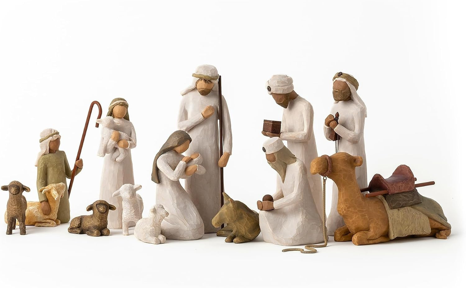 Willow Tree Nativity plus Three Wisemen and Camel Figures, Set of 13 | Amazon (US)