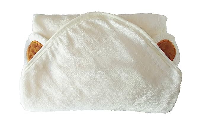 Bamboo Baby Towel and 2 Washcloths Set, Brown Bear Ears, Small | Amazon (US)