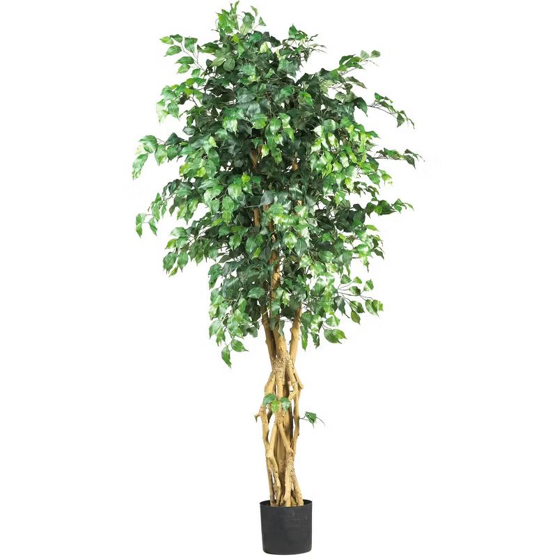 6ft Artificial Palace Style Ficus Silk Tree in Pot - Nearly Natural | Target