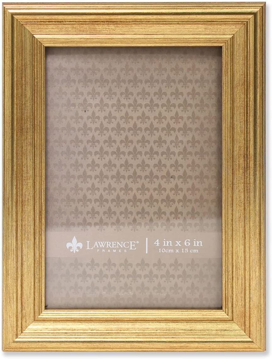 Lawrence Frames Sutter Burnished Picture Frame, 4 by 6-Inch, Gold | Amazon (US)