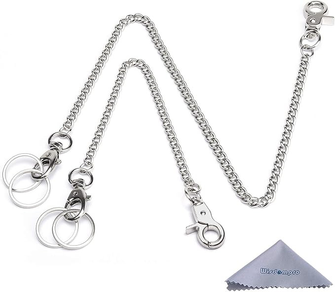 Wallet Chain, 2 Pack (8 and 16 Inch) Heavy Duty Pocket Keychain with Both Ends Lobster Clasps and... | Amazon (US)