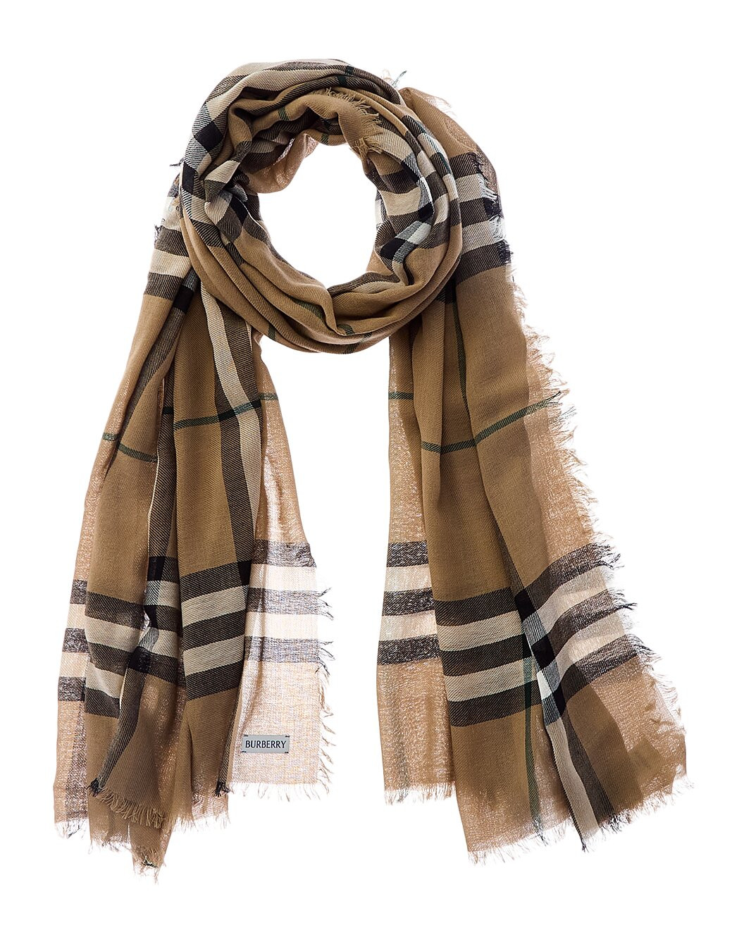 Check Cashmere & Silk-Blend Scarf | Gilt & Gilt City