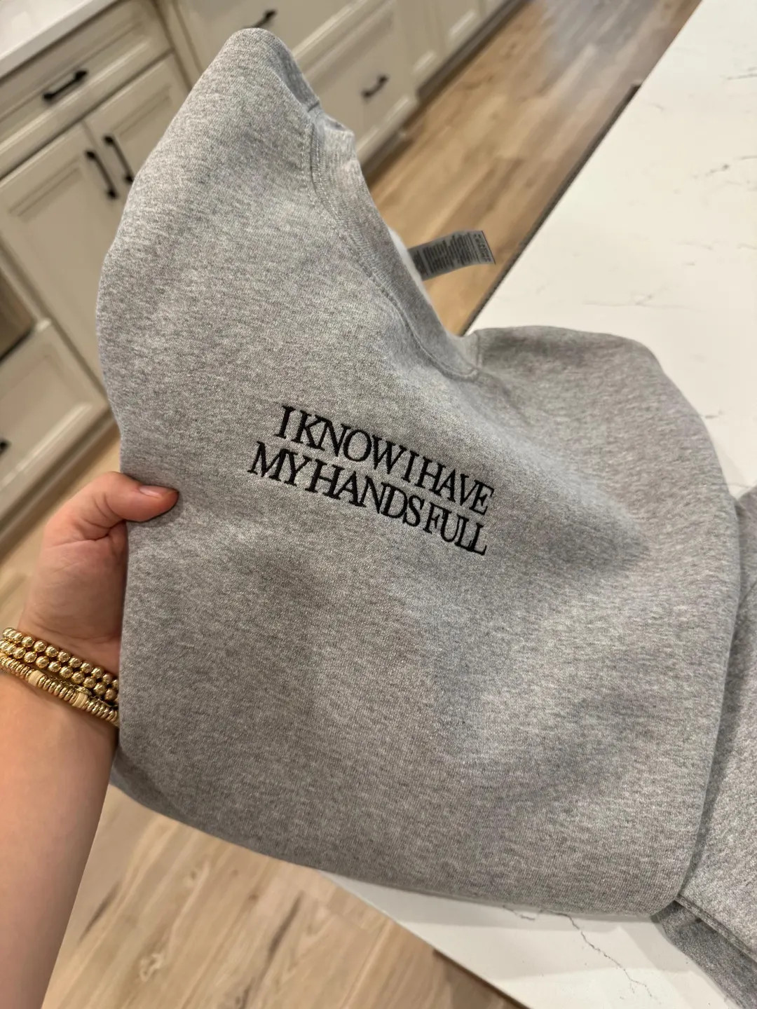 I Know I Have My Hands Full Cozy Embroidered Mom Sweatshirt Gift for Busy Moms Funny Mom Sweatshi... | Etsy (US)