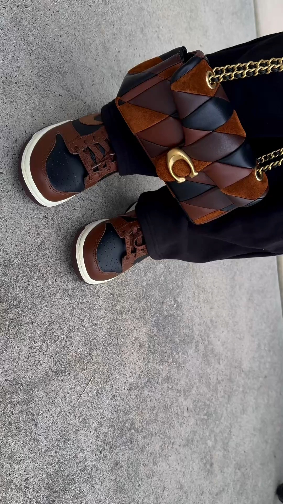 The combo you didn’t know you needed 
The coach quilted patchwork tabby 20 with the brown British tan dunk lows are the match made in heaven for the fall/winter season. Although those seasons have passed be sure to cop you a pair now for the upcoming season this year. 

#LTKdayinmylife #LTKgrwm #LTKootd