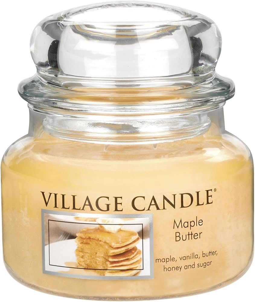 Village Candle Maple Butter 11 oz Glass Jar Scented Candle, Small | Amazon (US)