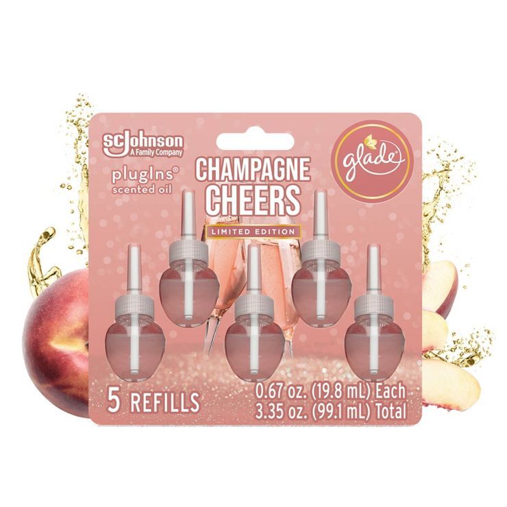 Glade PlugIns Scented Oil Air Freshener Refills - Champagne Cheers - 3.35oz/5ct | Target