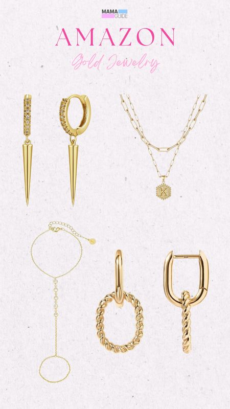 Amazon jewelry favorites that don’t tarnish!! Love all of these finds. 

Amazon 
Jewelry 
Mom finds 
Gold 
Earrings 
Hand chain 
#LTKMostLoved

#LTKstyletip #LTKparties #LTKU