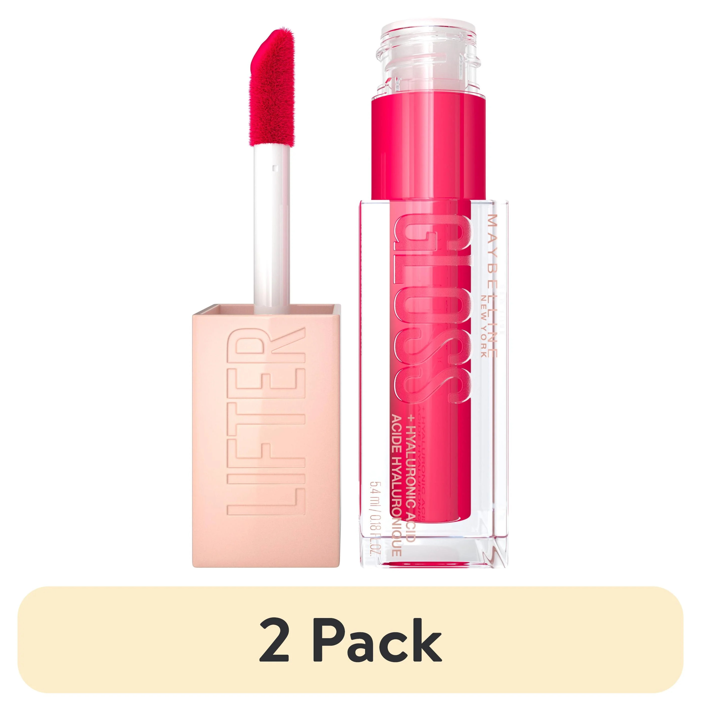 (2 pack) Maybelline Lifter Lip Glosses with Hyaluronic Acid, 024 Bubblegum | Walmart (US)