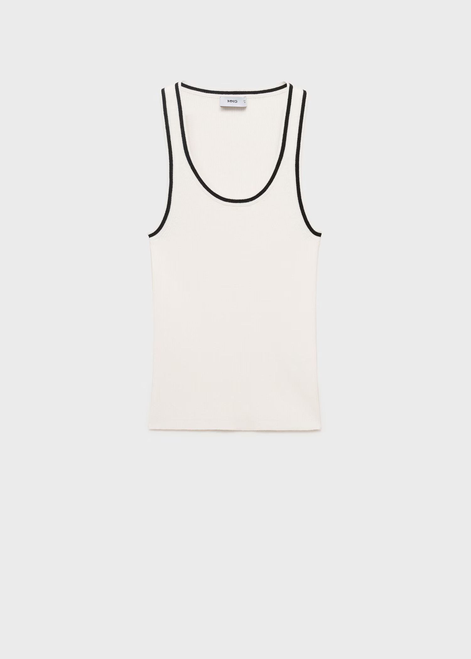 Knitted top with contrast details - Women | MANGO United Kingdom | MANGO (UK)