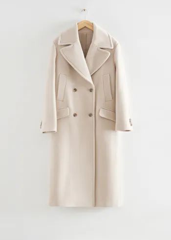 Oversized Wide Collar Wool Coat | & Other Stories US