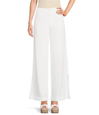 High Waisted Wide Leg Linen Pants | Dillard's