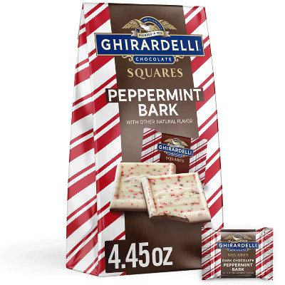 Ghirardelli Christmas Candy Dark Chocolate Peppermint Bark Chocolate Squares - 5.26oz | Target