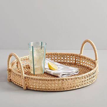 Rattan Round Tray | West Elm (US)