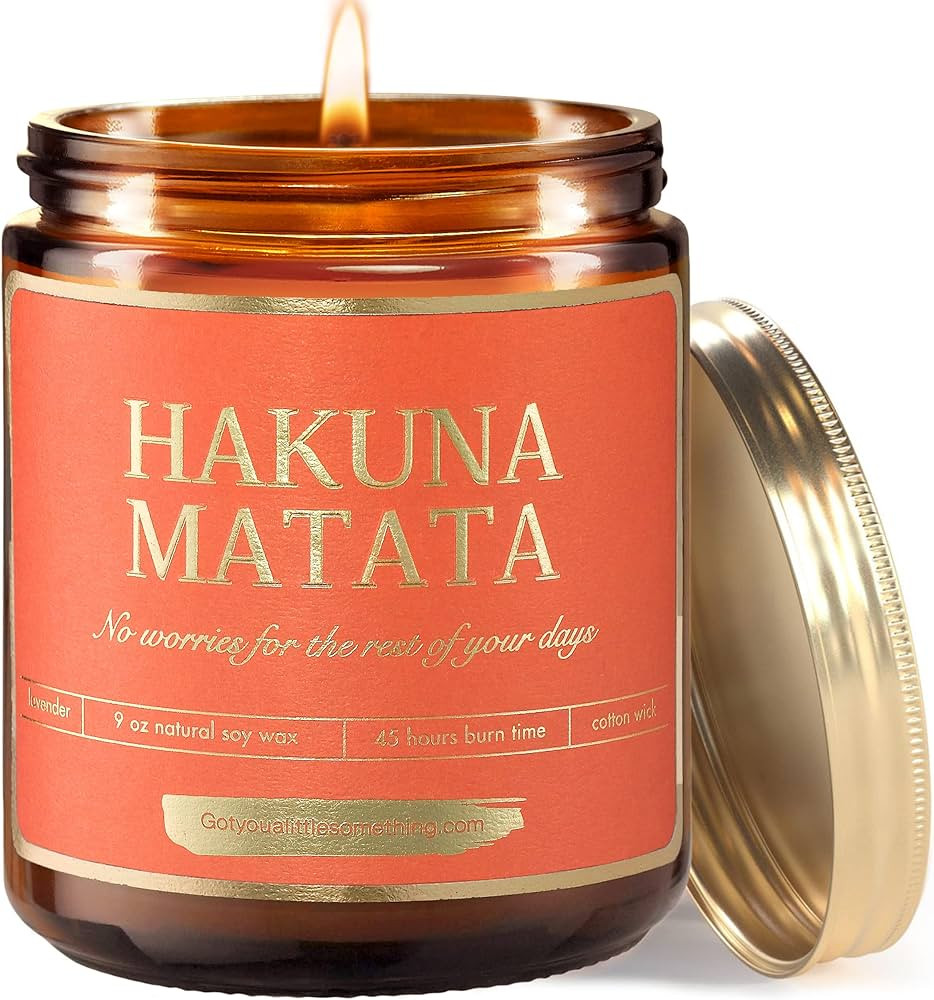 Hakuna Matata - 9oz Soy Candle ; Disney Gifts for Women Adults, Disney Collectibles, Disney Home ... | Amazon (US)