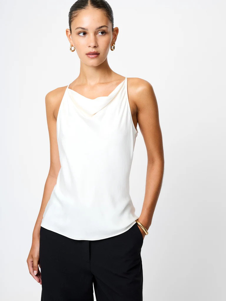 Ennis Satin Cowl Neck Top | French Connection (US)