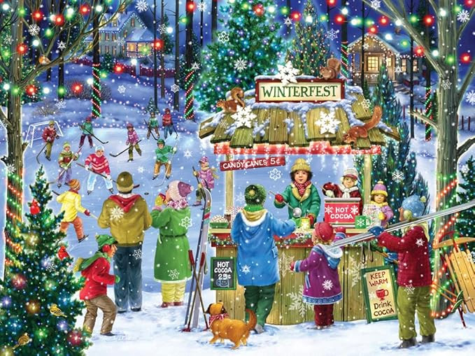 Vermont Christmas Company Winterfest Christmas Jigsaw Puzzle 550 Piece | Amazon (US)
