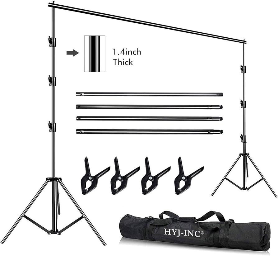 10 x 10Ft Photo Video Studio Heavy Duty Adjustable Muslin Backdrop Stand Background Support Syste... | Amazon (US)