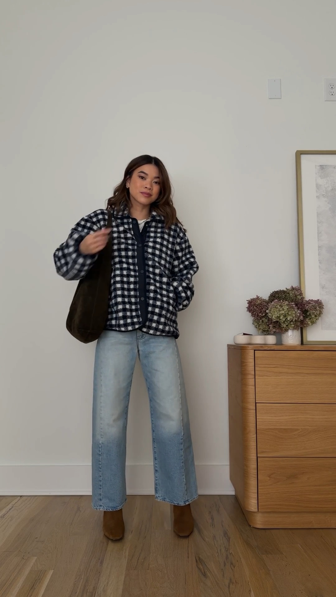 Sizing info: jacket size XS petite, white tee size XS, jeans size 24 in this is how I roll! 

petite fashion, get dressed with me, outfit inspiration, ootd, nashville outfit, Nashville influencer, petite style, vacation style, casual outfits, mom style, petite pants, winter dress, winter outfit, winter pants, winter outfit inpso, winter outfit idea, winter top, winter style, winter sweater, cozy sweater, cold weather sweater, cold weather outfit, winter bag, winter purse, denim, jeans, fuzzy jacket, gingham jacket, navy jacket, suede boots, wide leg jeans, light wash jeans,  

 

#LTKootd #LTKmomlife #LTKPetite