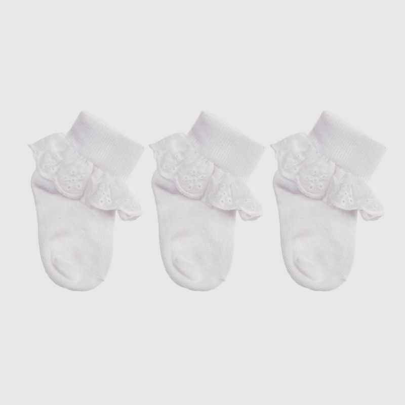 Baby Girls' Dress Socks - Cat & Jack™ White | Target