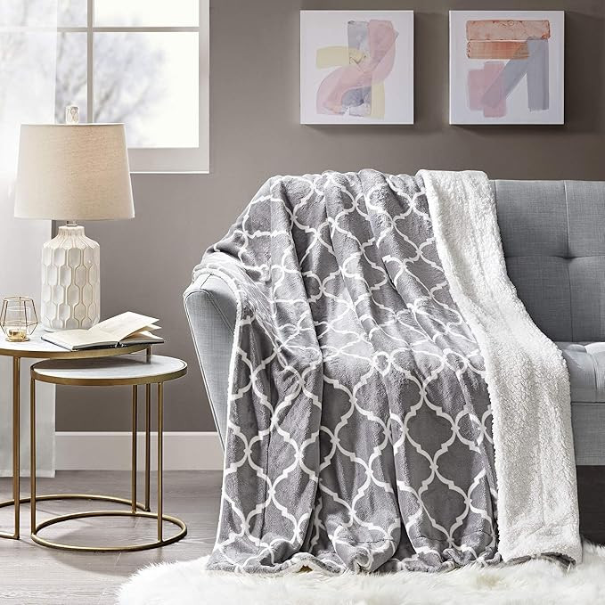 Comfort Spaces Ultra Soft and Cozy Sherpa Reversible Throw Blankets for Couch and Bed, Plush Flee... | Amazon (US)