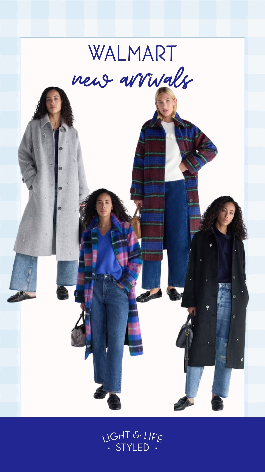 These Walmart coats make cold weather outfits so much more fun! 🧥 Colorful plaid and embellished details to dress up your fall and winter layers!! 

 #LTKootd #LTKSeasonal #LTKSaleAlert