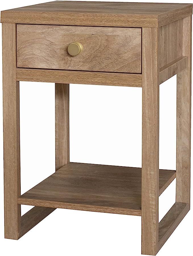 Decor Therapy Hadley 23" Side Storage Drawer Accent Table, Natural Wood | Amazon (US)