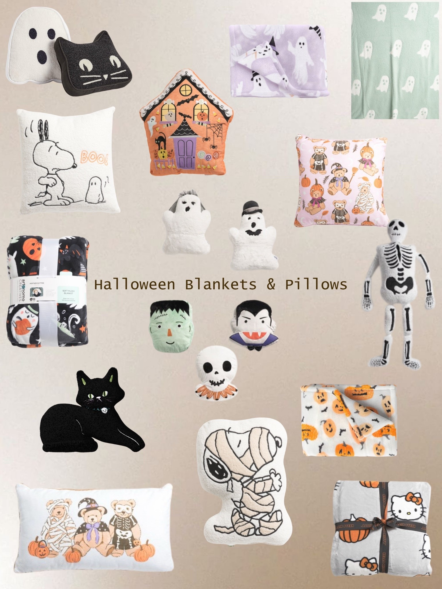 Halloween Blankets & Pillows 

#LTKSeasonal #LTKHome #LTKHalloween