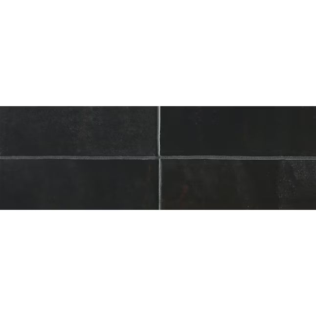 Bedrosians Cloe Black 2-1/2-in x 8-in Glossy Ceramic Subway Wall Tile (10.64-sq. ft/ Carton) | Lowe's