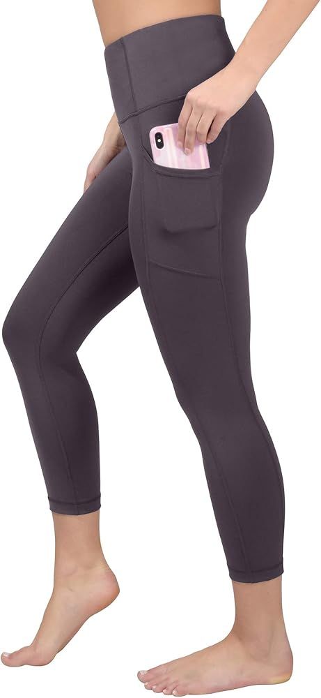 90 Degree By Reflex High Waist Squat Proof Yoga Capris with Side Pocket | Amazon (US)